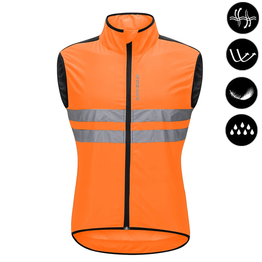 WOSAWE Men’s Packable Reflective Windproof Cycling Jacket
